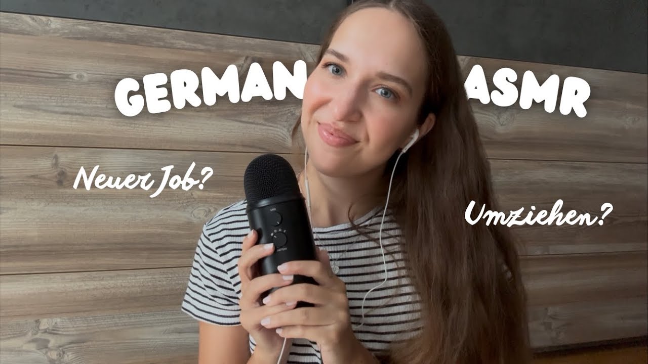 ASMR in German 🇩🇪 | Job & Life Updates (Close Up Ear-to-Ear Whispers, Flüstern)