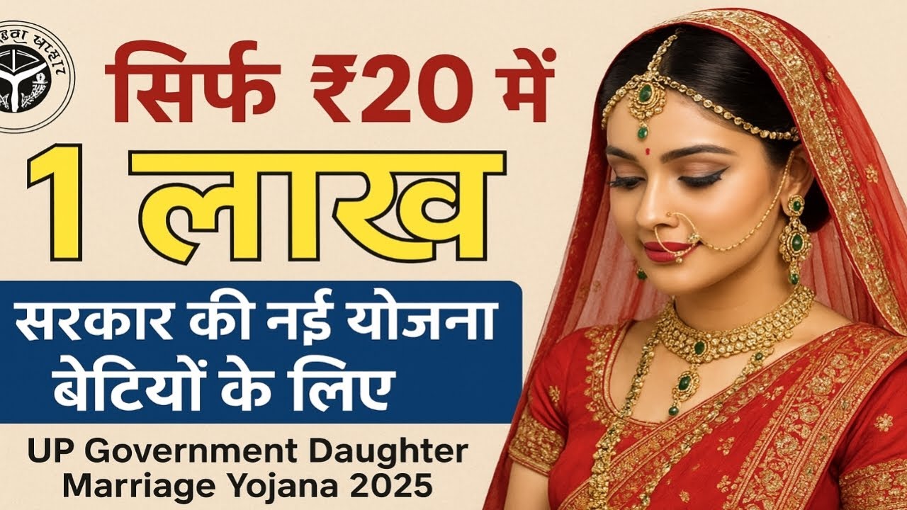 UP सरकार दे रही है ₹1 लाख बेटियों की शादी के लिए | केवल ₹20 में मिलेगी मदद |Daughter Marriage Yojana