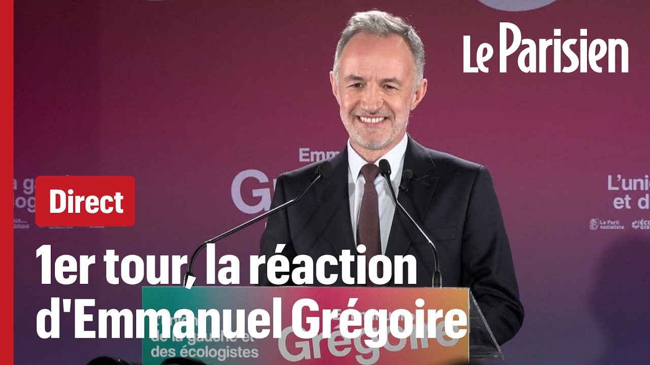 Municipales: Emmanuel Grégoire s'exprime après le 1er tour