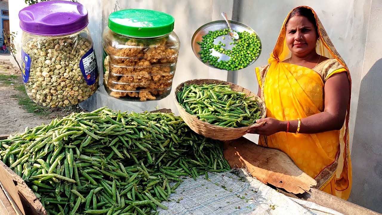 हरी मटर और फूल गोभी को साल भर के लिए स्टोर करने की विधि | How to store Fresh Green Peas pool gobhi