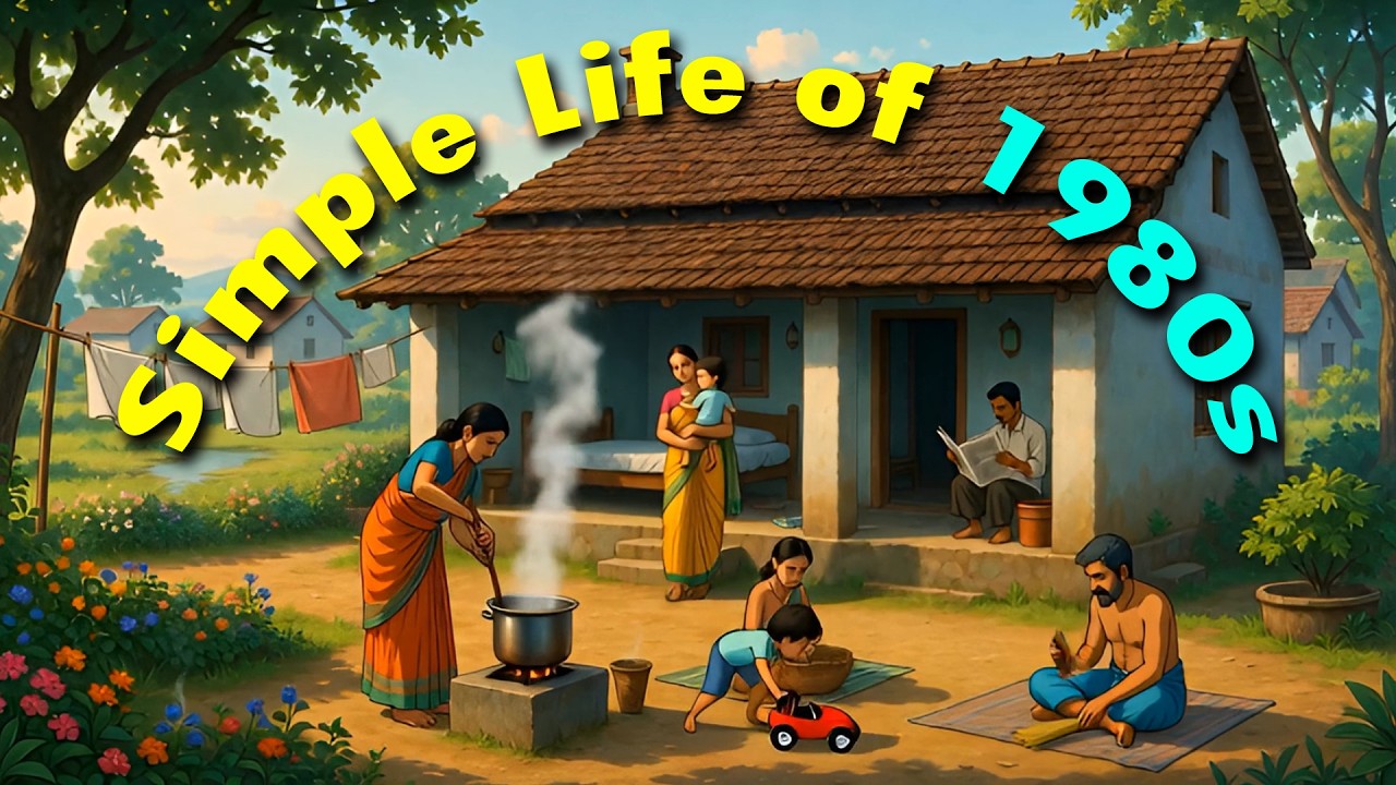 Days in the 1980s | Middle-Class Indian Childhood | Simple Village Life | Nostalgic Ghibli