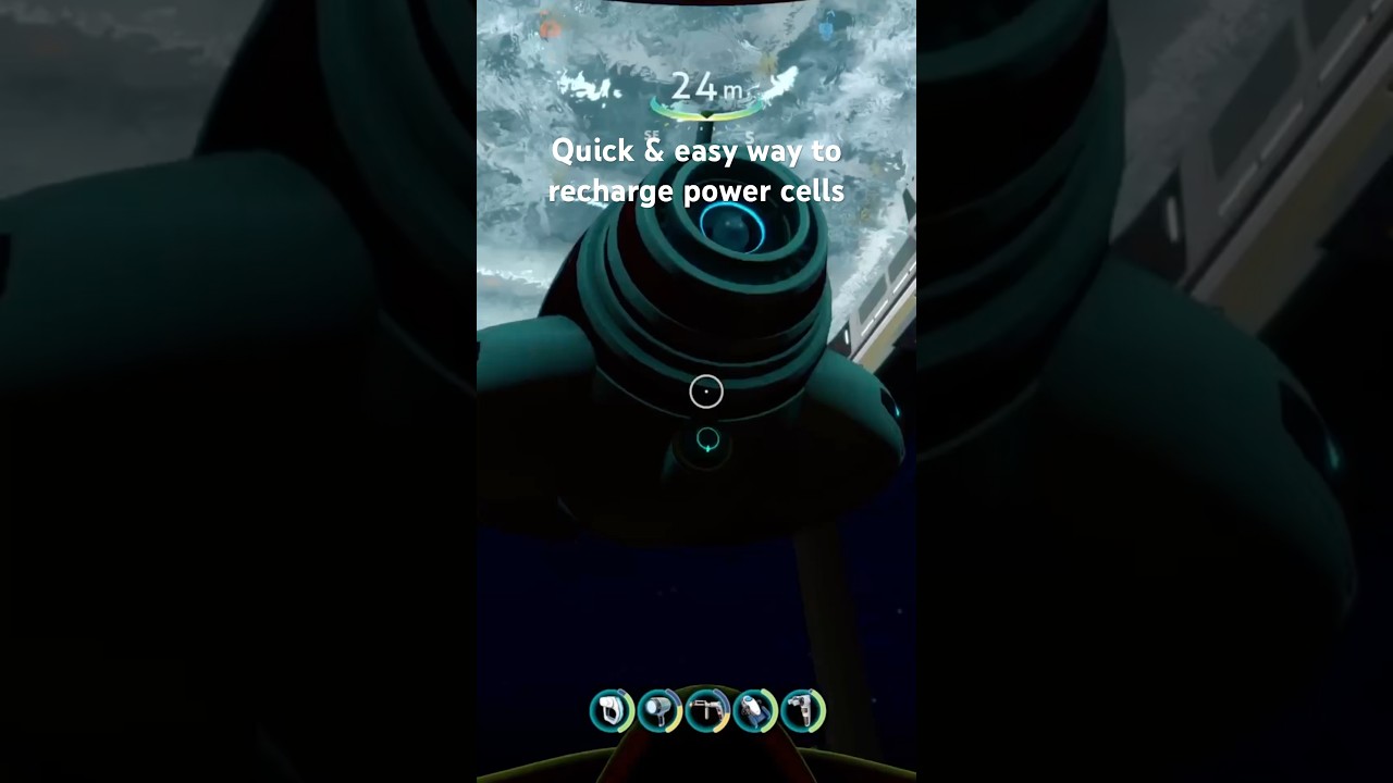Way to recharge power cells without battery charger #subnautica #gaming #tips #xboxseriesx #seamoth
