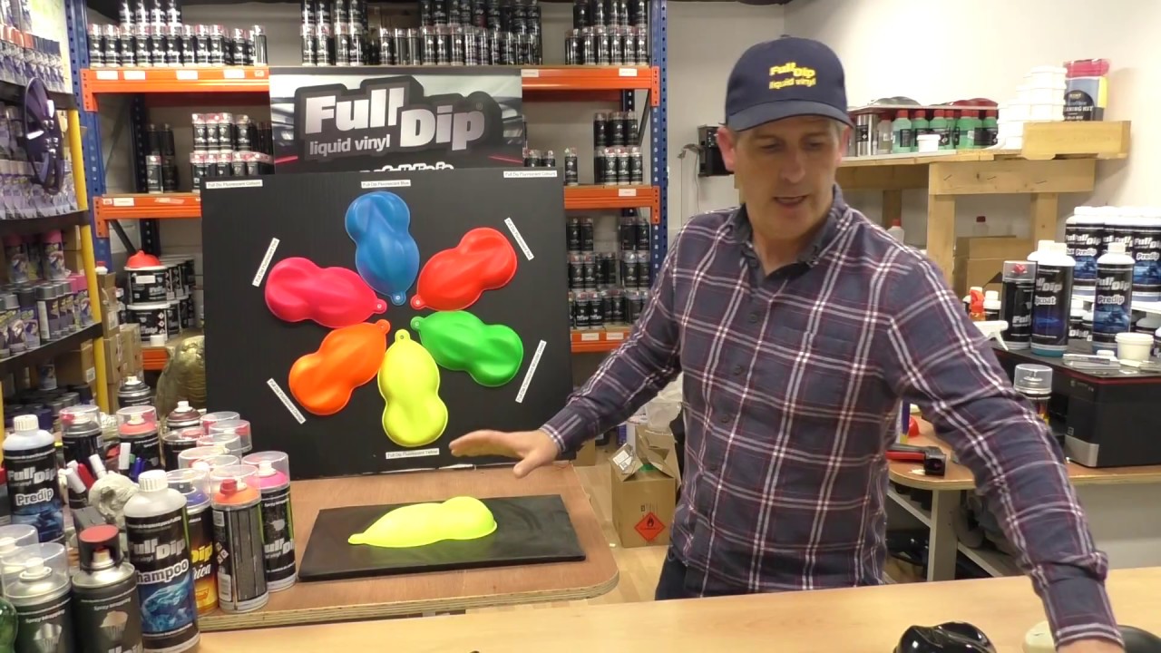 Spraying Full Dip Fluorescent Colours