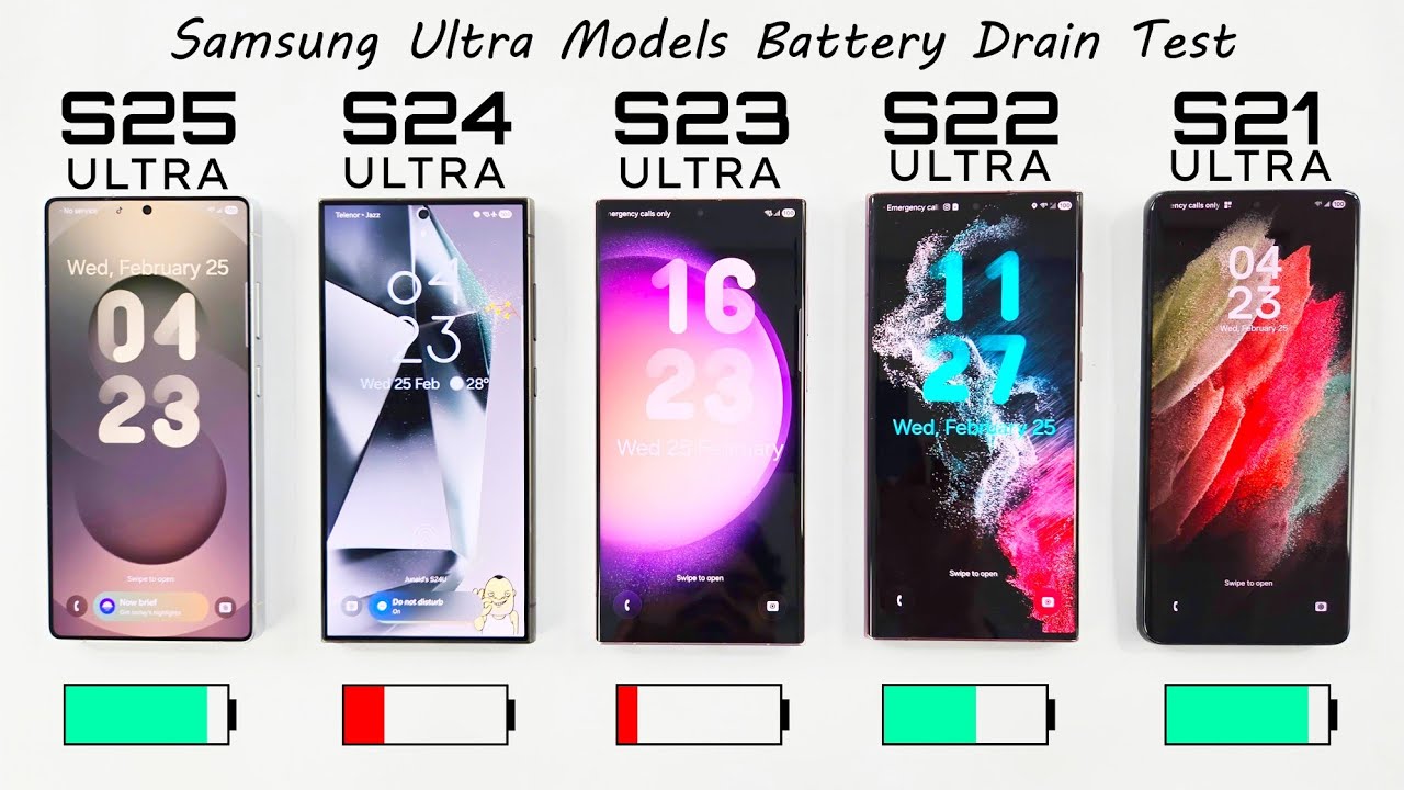 Samsung S25 Ultra vs S24 Ultra vs S23 Ultra - Android 16 ULTIMATE Battery DRAIN Test 🥵