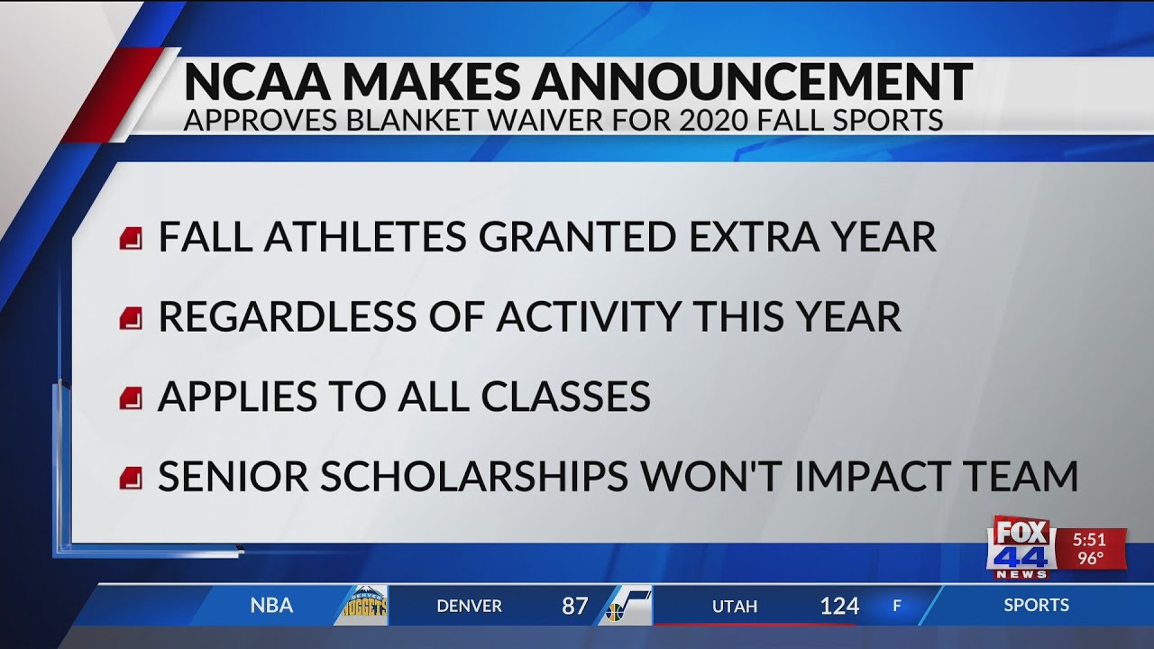 NCAA Approves Extra Eligibility Year for All Fall Athletes