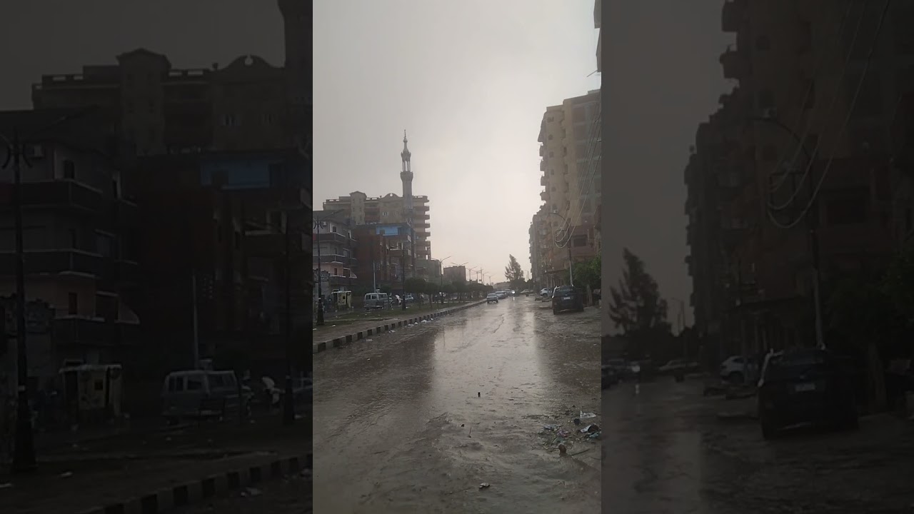 الطقس اليوم أمطار تشبه السيول علي مركز قويسنا محافظة المنوفية