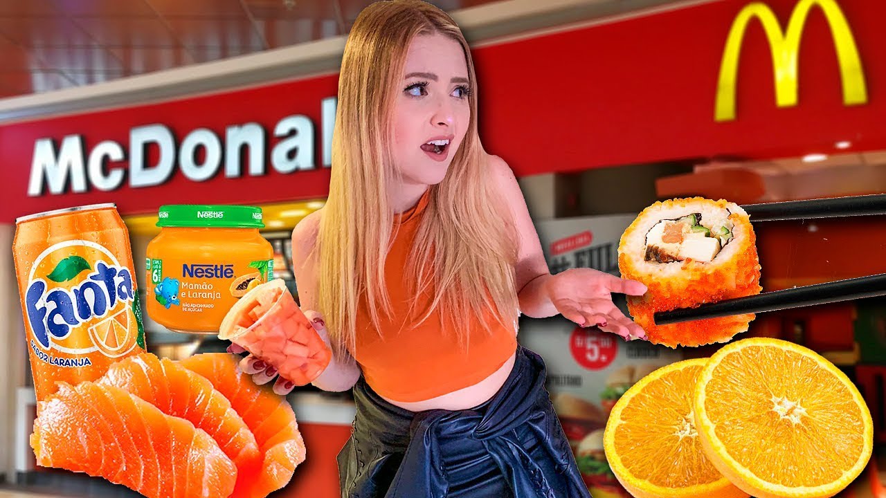 COMENDO só COMIDAS LARANJA 🍑🥕😅 ‹ Morgana Santana ›