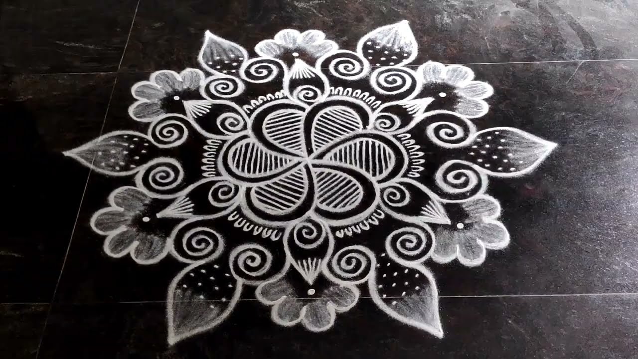 5x3dots easy rangoli/daily muggulu/thipkyanchi, festival rangoli/traditional rangoli/Friday rangoli 