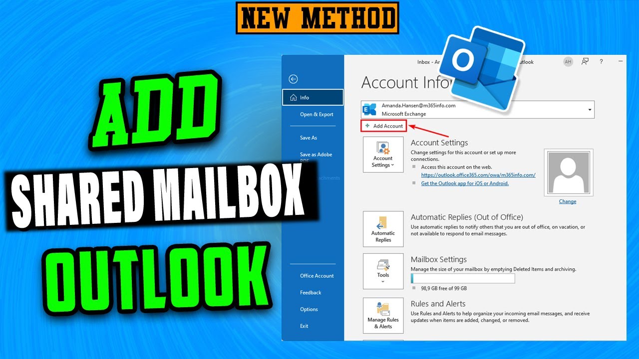 Как добавить общий почтовый ящик в Outlook | Добавить общий почтовый ящик в Outlook