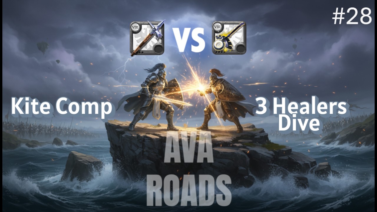 Kite Comp vs 3 Healers Dive — Which Comp Is Stronger? | Ava Roads PvP Kite Comp | Albion Online