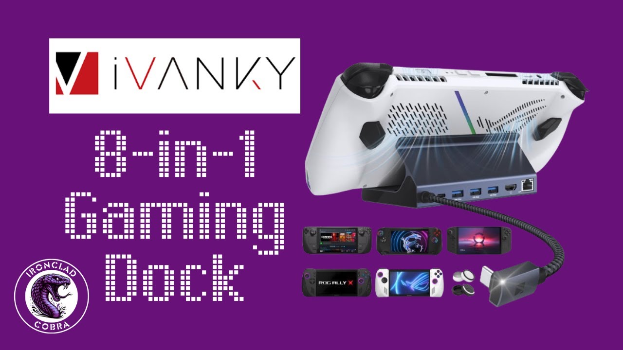 iVANKY 8-in-1 USB-C Gaming Dock (Steam Deck/ROG ALLY/MSI CLAW/Lenovo Legion Go)