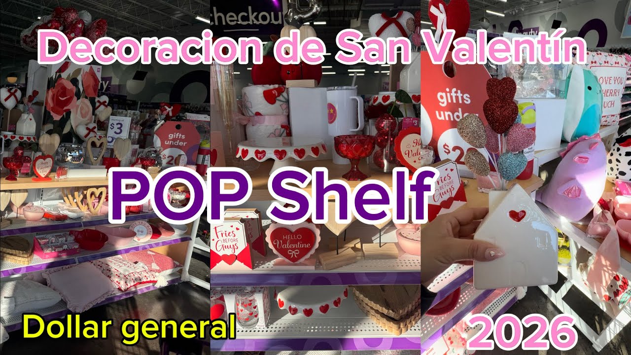 Decoración de san Valentín 💘 PopShelf | Dollar General 
