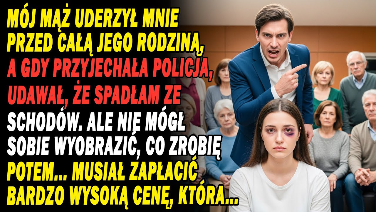 😡💔 Mój Mąż Dał Mi Policzek Przed Całą Rodziną I Udawał, Że Spadłam Ze Schodów! 😱👀