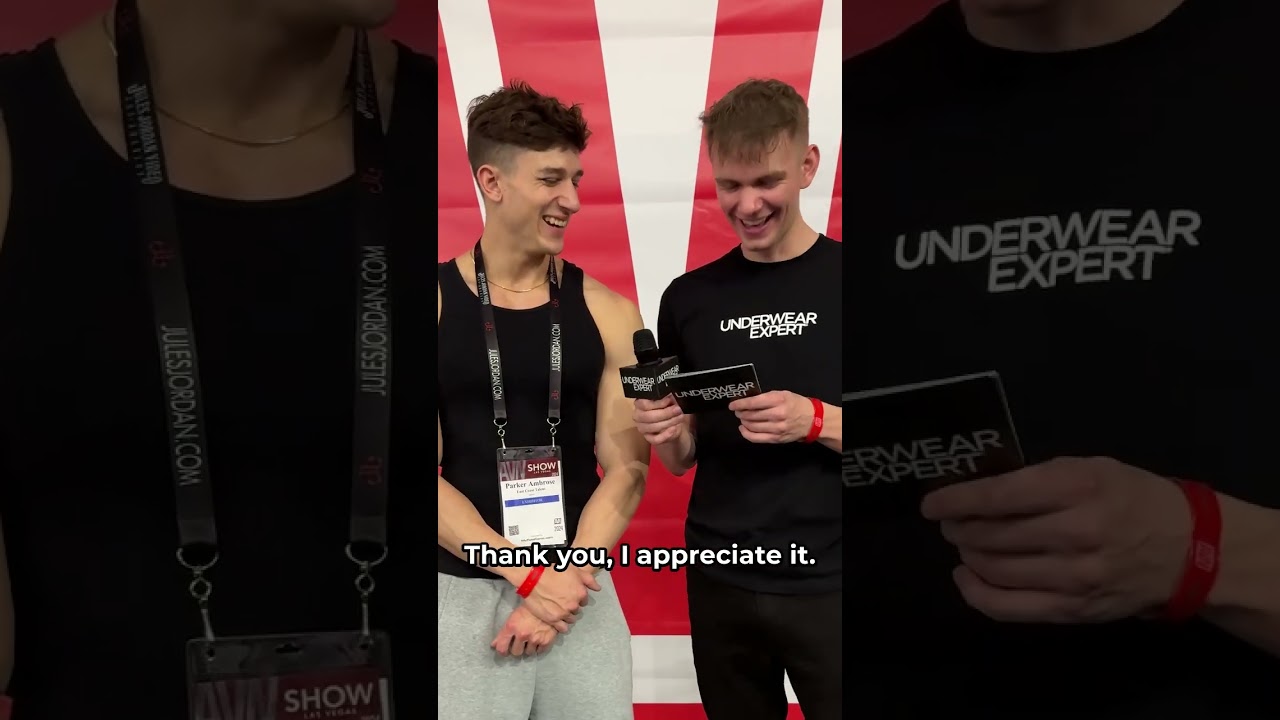 Parker Ambrose chats with @TylerDantuma at the #gayvn awards