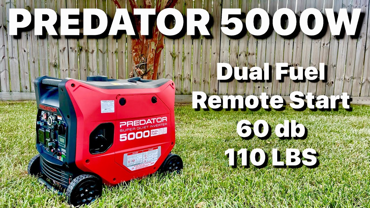 Predator 5000W Dual-Fuel Inverter Generator with remote start