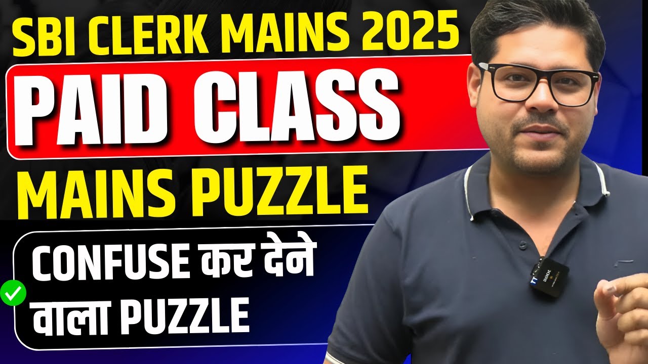 🔥 Mains Level Reasoning Puzzle & Miscellaneous | SBI Clerk 2025 | Reasoning By Ankush Lamba