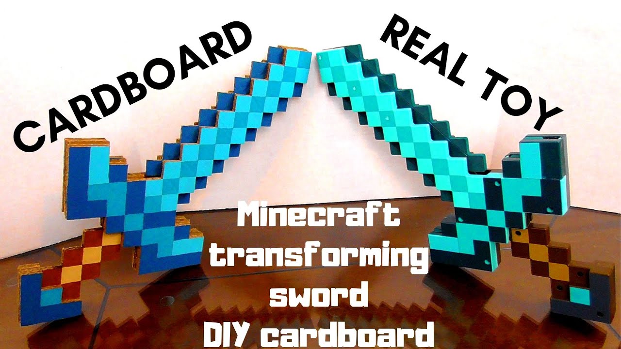 DIY. Minecraft transforming sword/pickaxe,how to make it.