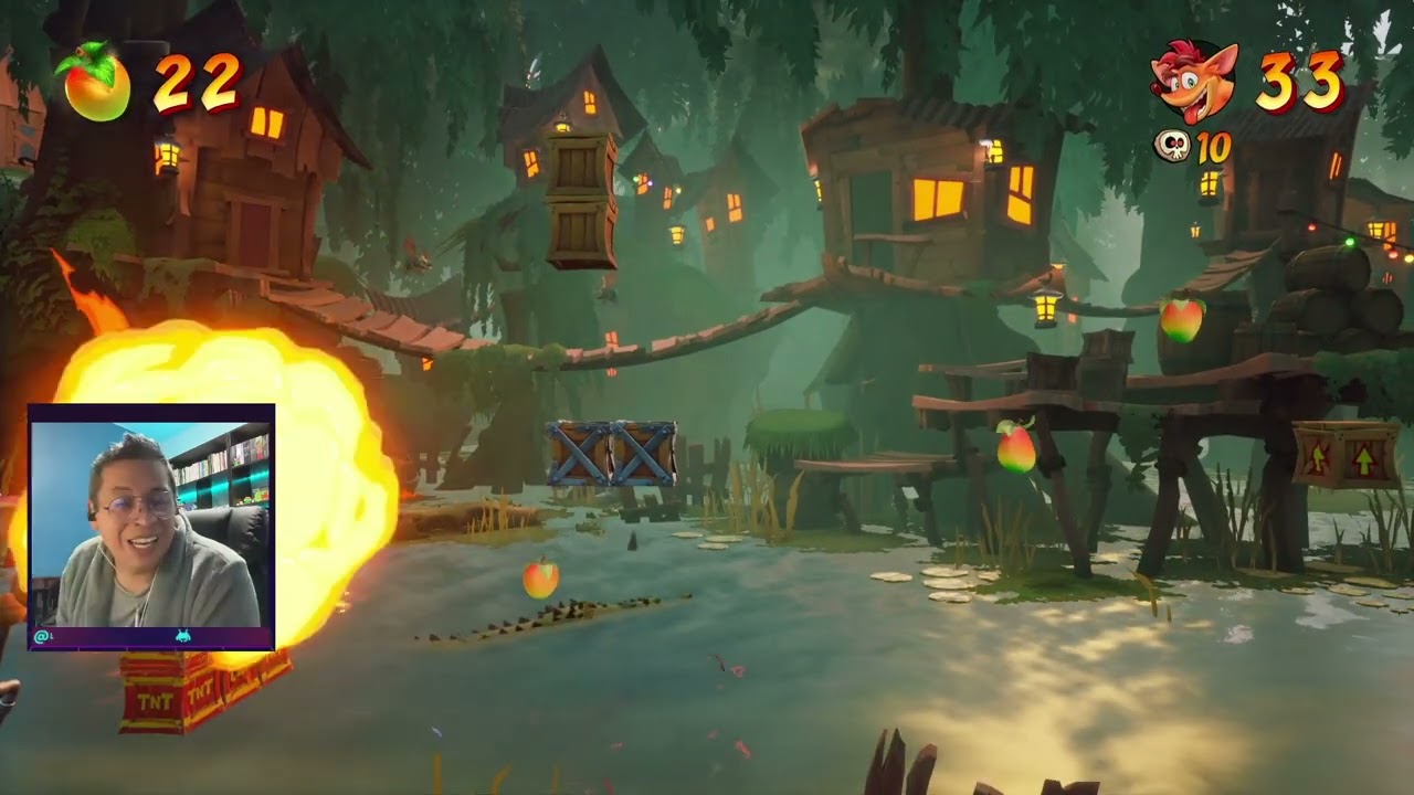 PARTE 24 de Crash Bandicoot 4: Nivel RÍO ABAJO - Mundo 