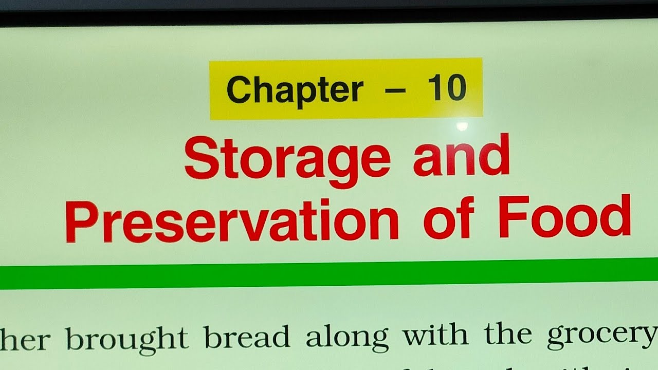 #storage and preservation of food 
