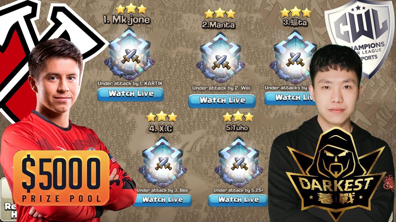 Qualifier Clans Battle! Darkest MuZhan vs M.K.M.A. Live 5v5 War | #clashofclans