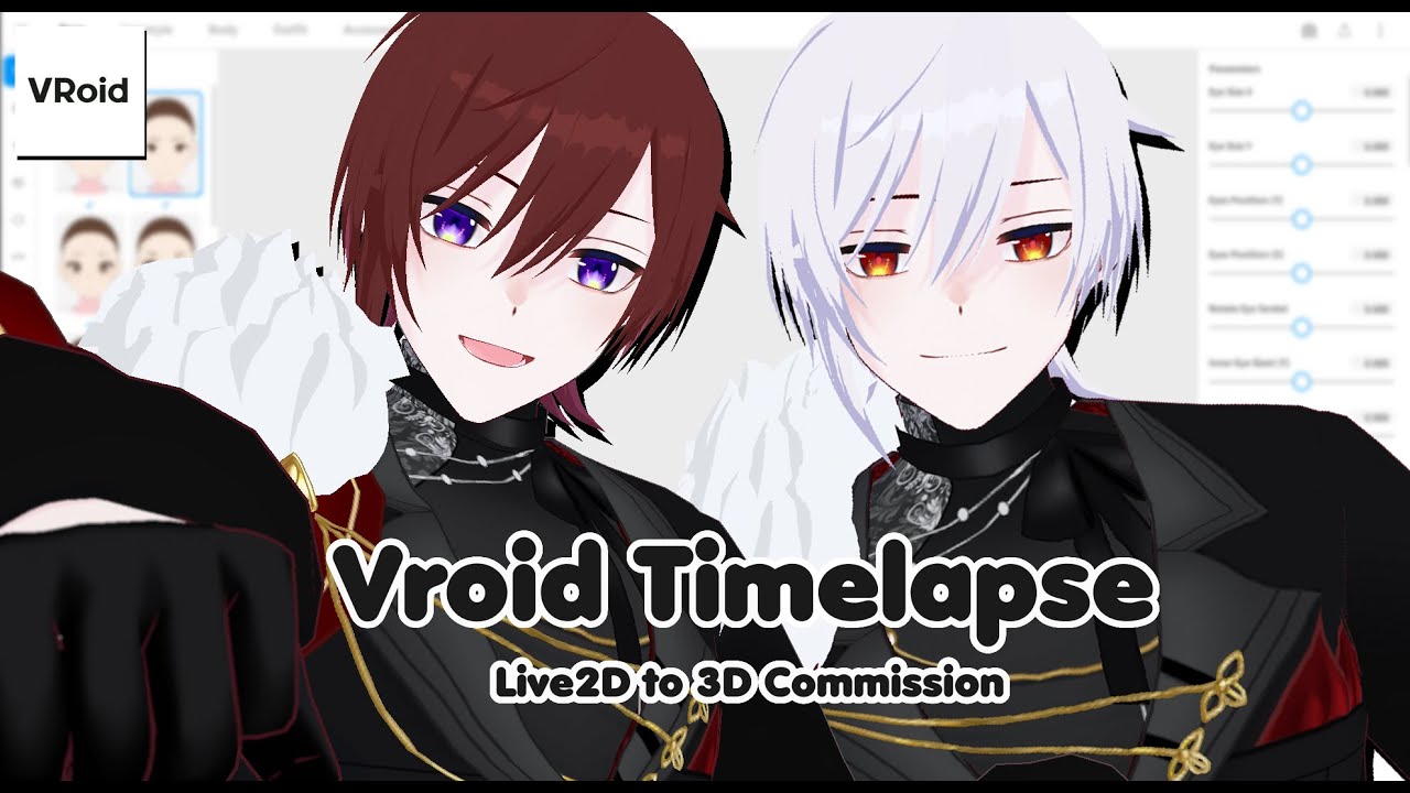 [VROID STUDIO TIMELAPSE] MAKING @MobulaFasten IN 3D - LIVE2D TO 3D COMMISSION