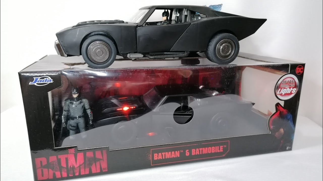 Batman & Batmobile DIE CAST 1:18 JADA VS Batmobile Spin MASTER + CUSTOM