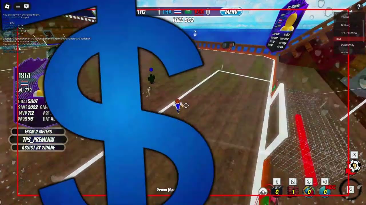 Roblox - TPS Soccer on a Ship in the Rain