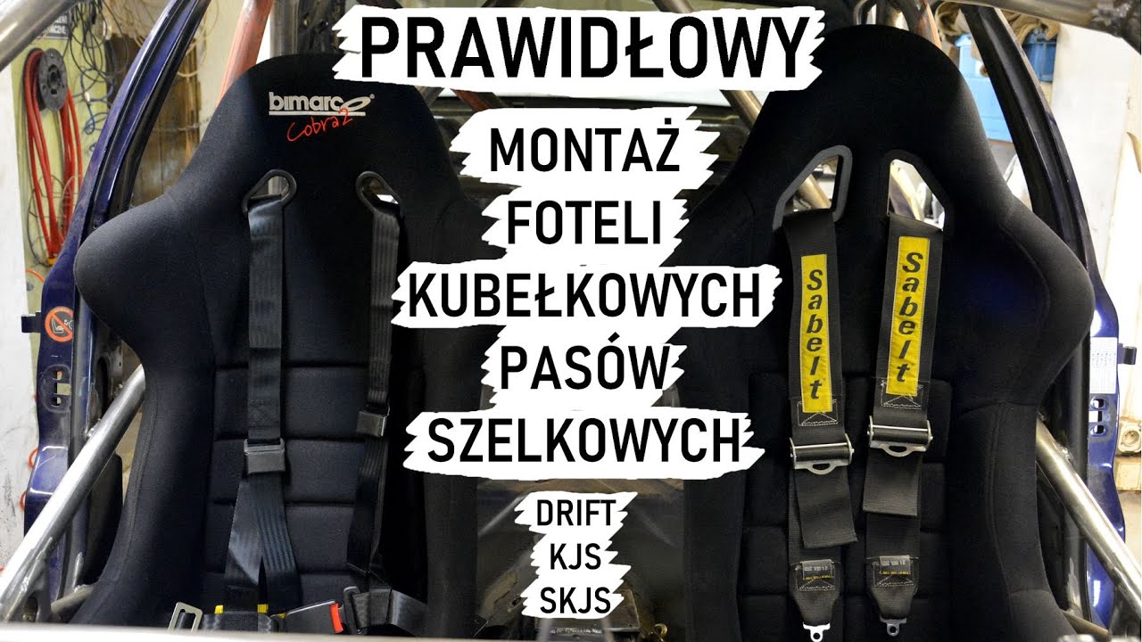 Jak prawidłowo zamontować fotel kubełkowy i pasy szelkowe w samochodzie: Drift, KJS, Time Attack itp