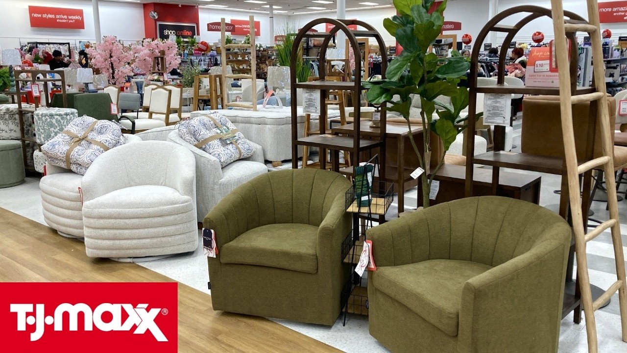 TJ MAXX SHOP WITH ME FURNITURE ARMCHAIRS TABLES EASTER SPRING HOME DECOR SHOPPING STORE WALK THROUGH
