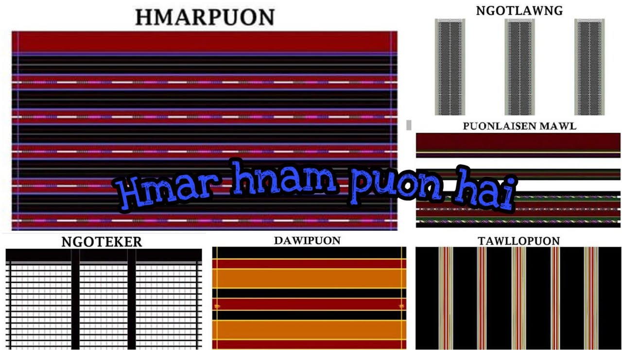 Hmar hnam puon || Hmar traditional shawls and lower garments