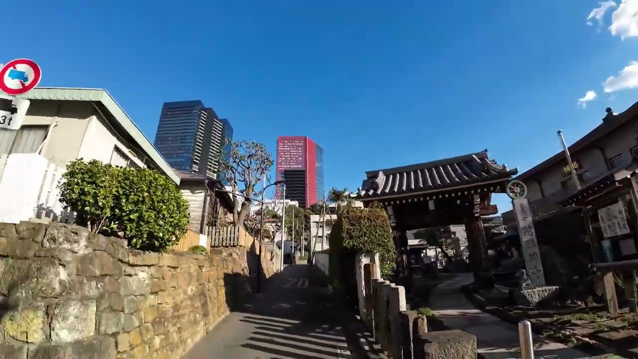 Walk along The Toei Mita Line from Shirokane-Takanawa Sta. to Mita Sta./白金高輪駅から三田駅まで散歩