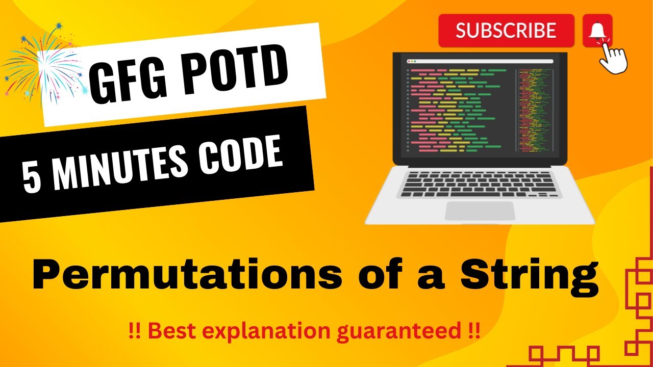 Permutations of a String | GFG POTD | 5 Minutes Code | GeeksForGeeks | DSA