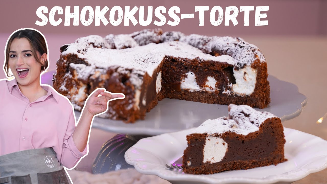 Eines der leckerstes Schokoladenkuchen der Welt 😍🍫 mit Schokokuss-Kern 🤌 SCHAUMKUSSTORTE