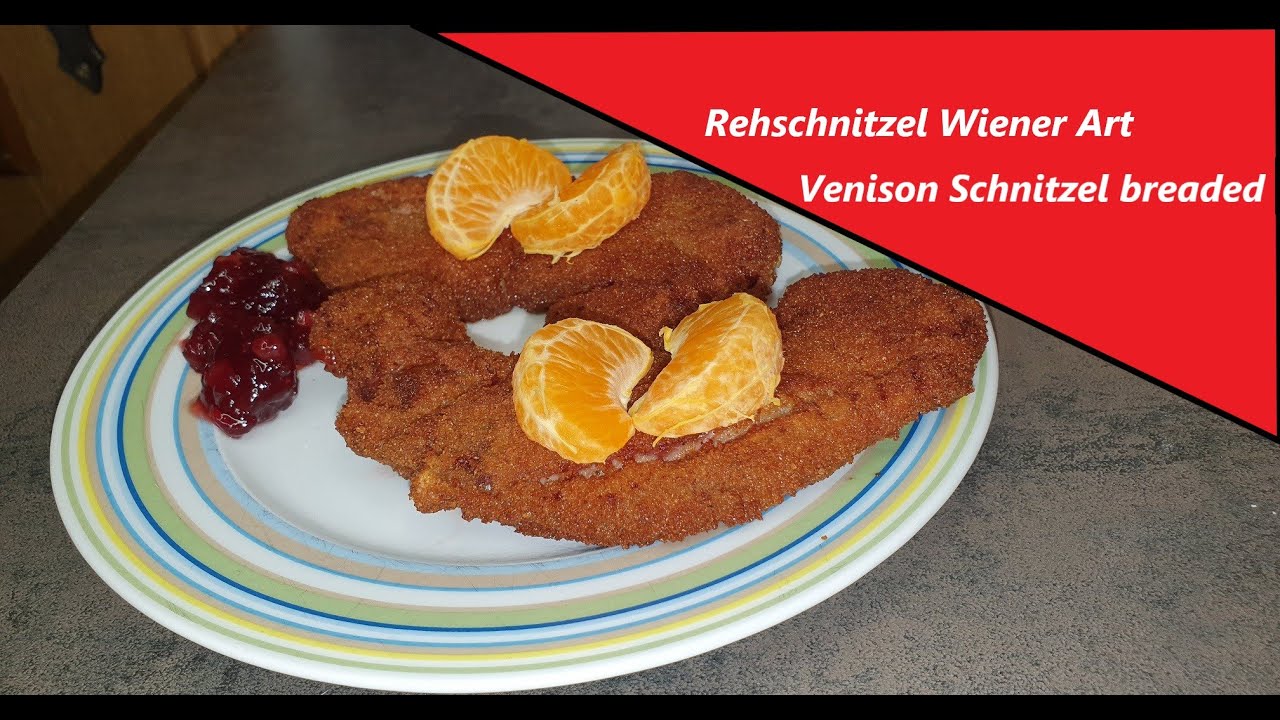 Rehschnitzel Wiener Art eine Delikatesse / Venison Schnitzel breaded a delicacy !