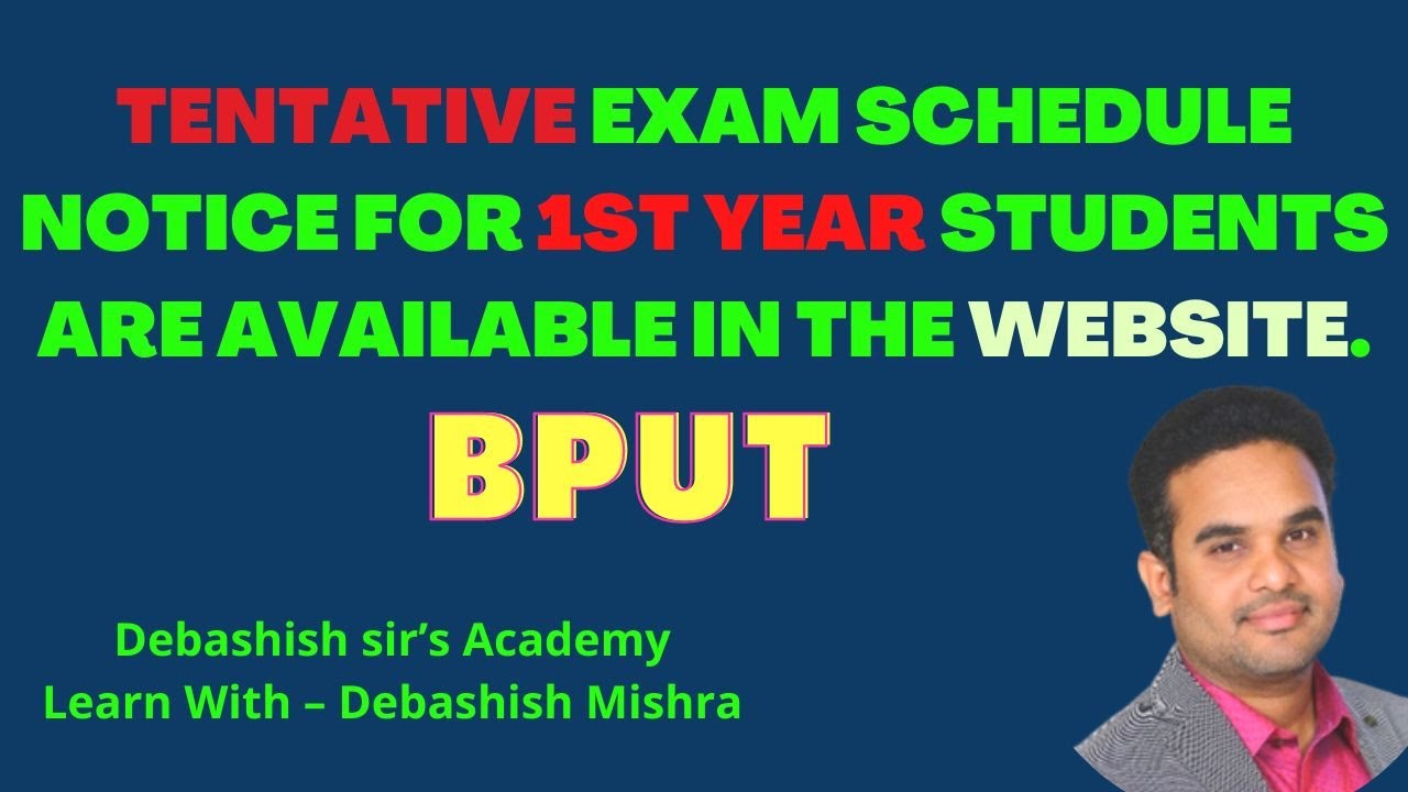 TENTATIVE EXAM SCHEDULE NOTICE FOR  1ST SEMESTER STUDENTS.