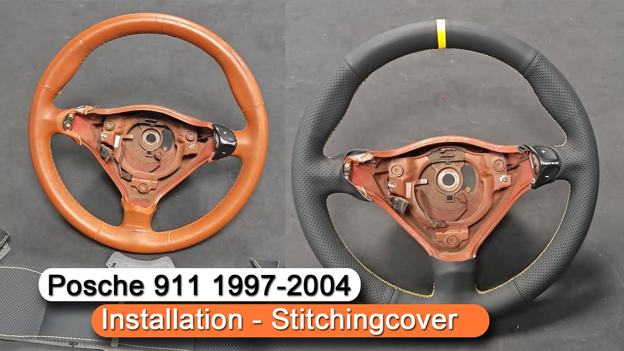 Porsche 911 Turbo 996 1997-2004 Steering Wheel Cover Installation Stitchingcover
