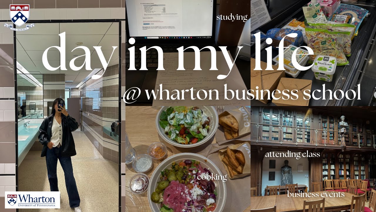 a day in my life at wharton business school | classes, networking events, productive days, cooking