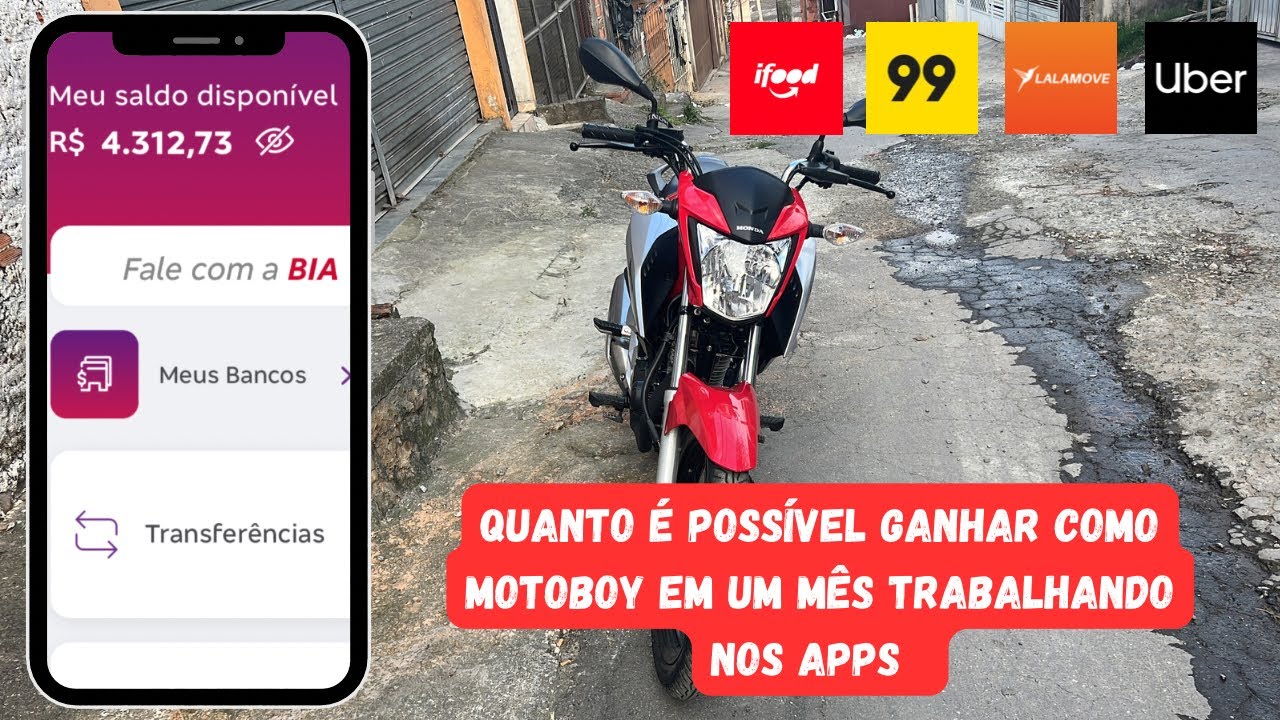 Quanto um motoboy ganha em um mês trabalhando nos apps? Toda a realidade na prática ✅💸