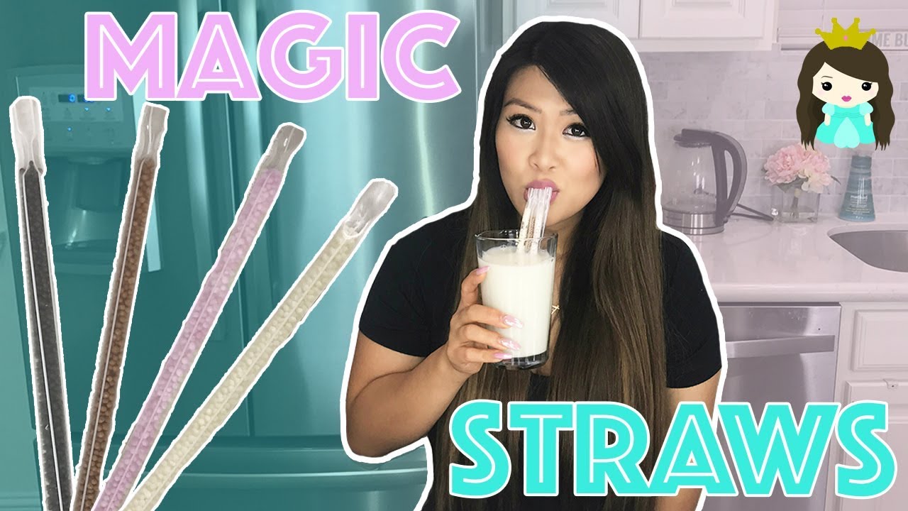Magic Milk Straws | Testing Magical Flavor Changing Straws!