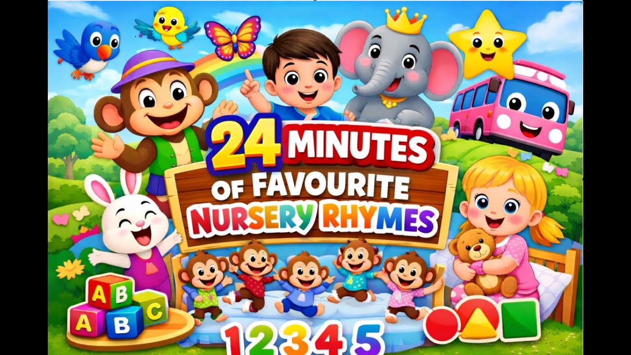 24 Minutes of Favourite Nursery Rhymes | Hindi & English Kids Songs | Kids World Melody