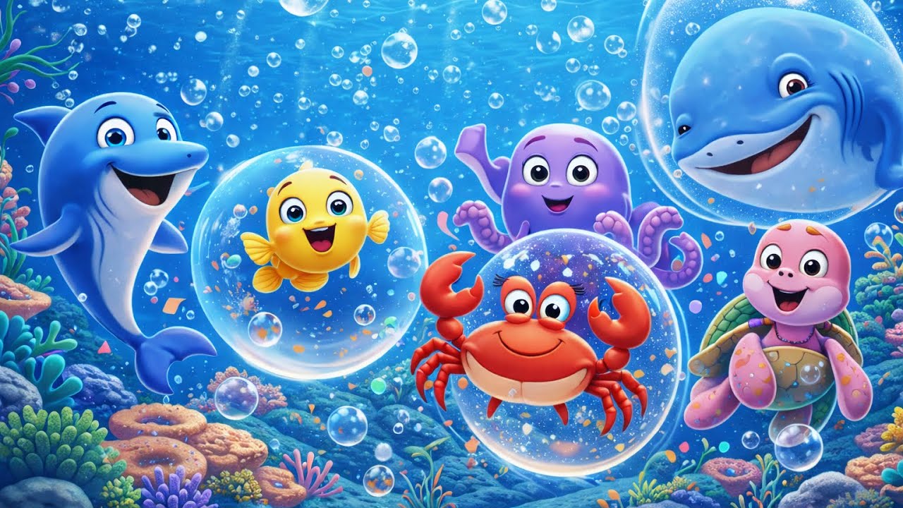 The Great Bubble Race 🫧🐬 | Funny Ocean Animals Song | Kids Animation