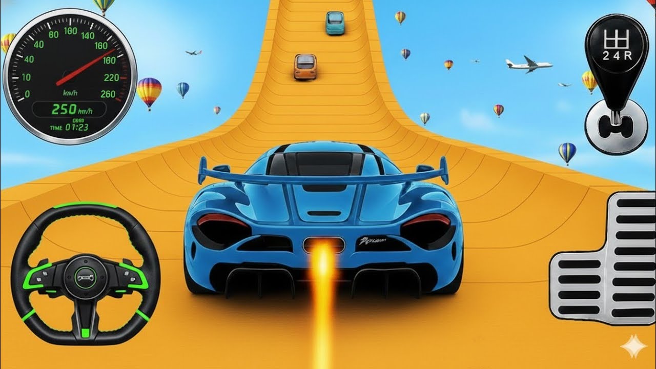 Impossible GT Car Stunt Racing - GT Car Stunt Master 3D - Android Gameplay