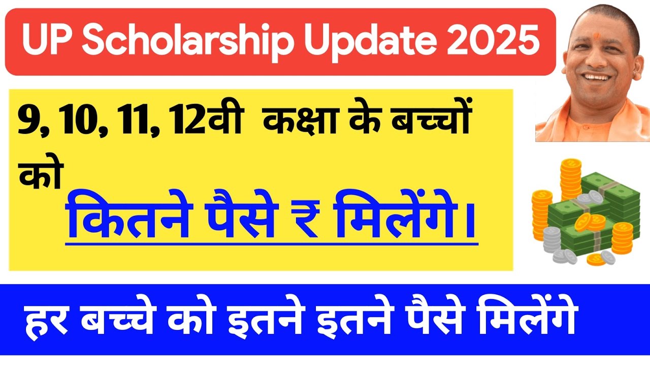 UP Scholarship 2025  | Class 9th से 12th तक कितनी स्कॉलरशिप मिलती है? पूरी जानकारी हिंदी में