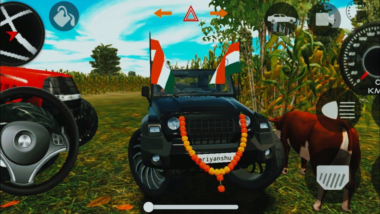 INDIAN 🇮🇳SIMULATOR CAR 3D 🔥 THAR GAME 💯 MODIFIED THAR😡#india#viral#youtubeshorts #games#indiancars 