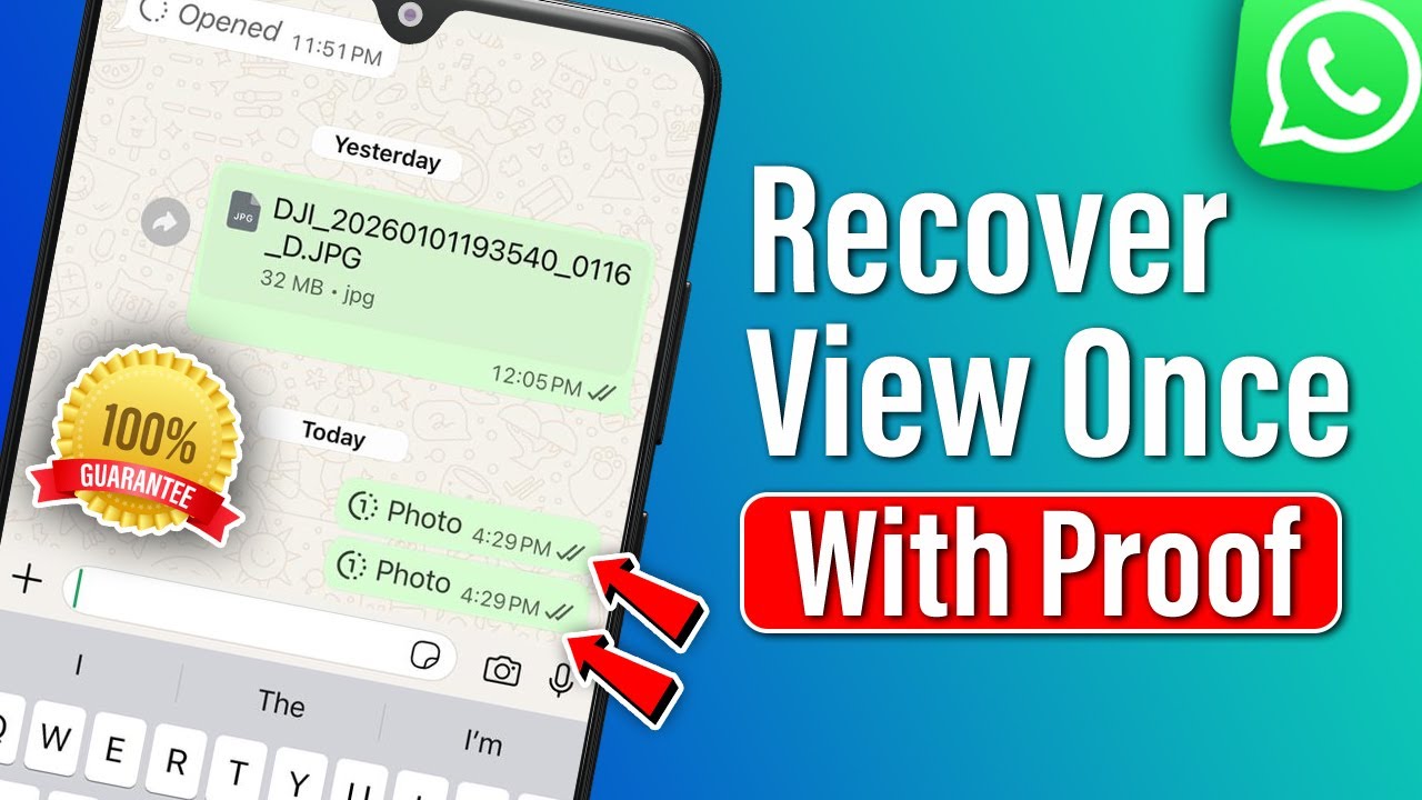 How To Recover WhatsApp View Once Photo ( 100% With Proof )