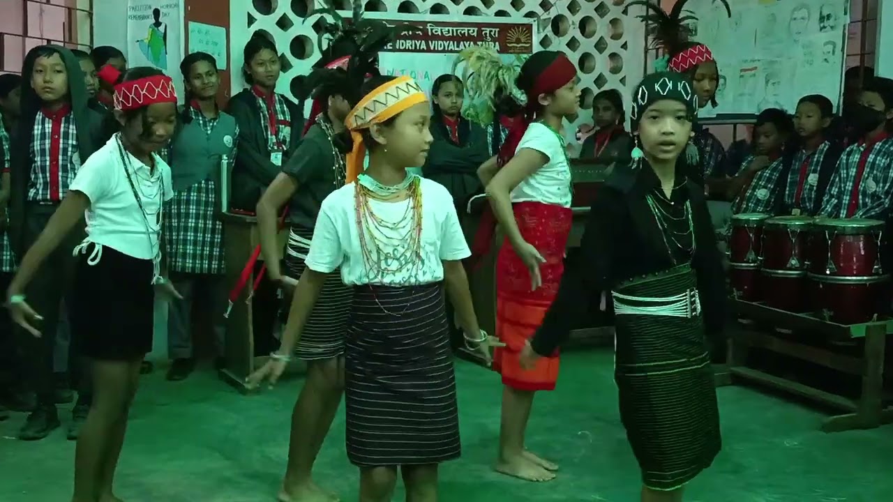 Cultural Dance under  Bhasha Sangam in KV Tura