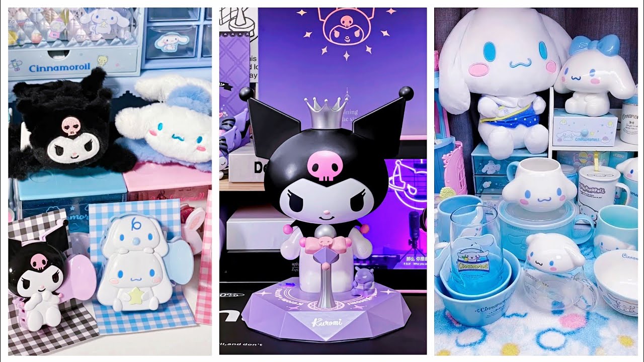Улов Kuromi & Cinnamoroll 💙💜 Распаковка канцелярских товаров Sanrio #cindyasmr