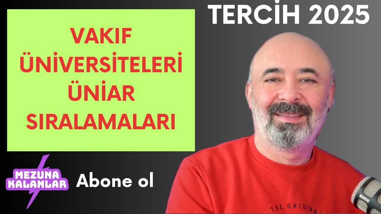 VAKIF &Uuml;NİVERSİTELERİ &Uuml;NİAR SIRALAMALARI #yks2025