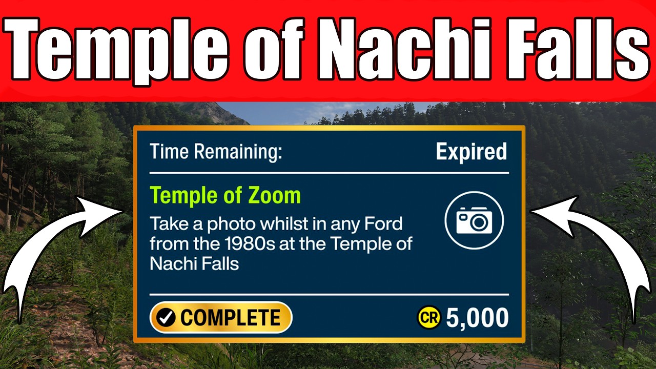 Forza Horizon 6 Temple of Nachi Falls - Daily Challenge Temple of Zoom Location (Summer Playlist)