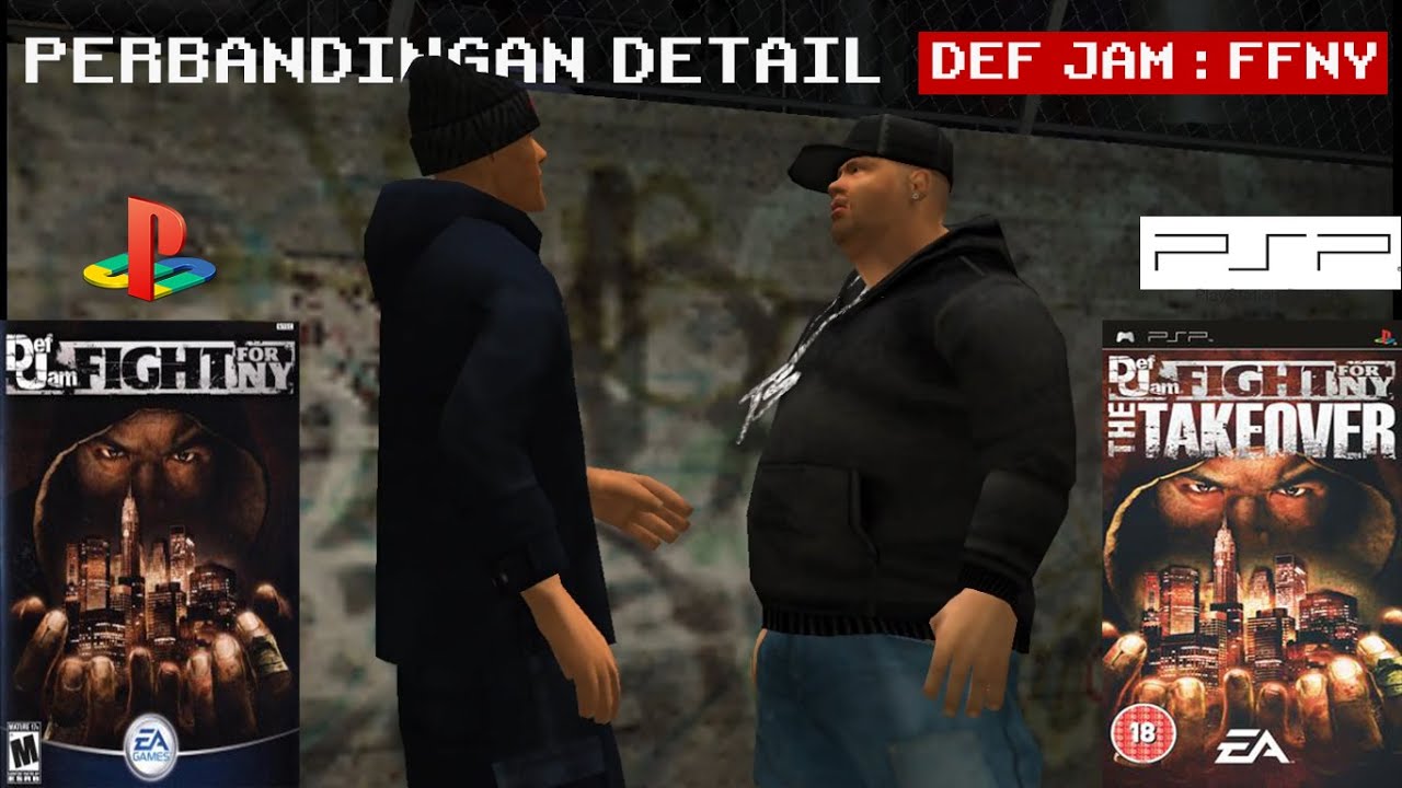 PERBANDINGAN DETAIL DEF JAM PS2 & PSP